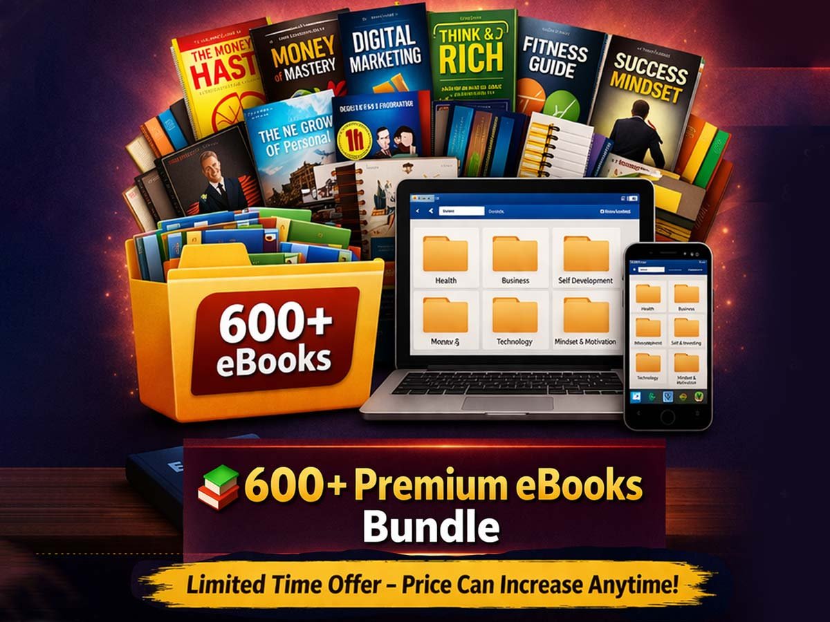 600+ Premium eBooks Mega Bundle